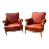 Pair of neoclassical bergère armchairs by Maison Jansen circa 1950.