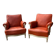 Pair of neoclassical bergère armchairs by Maison Jansen circa 1950.
