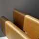 Vintage curved plywood magazine rack, W shape, Alvar Aalto style.