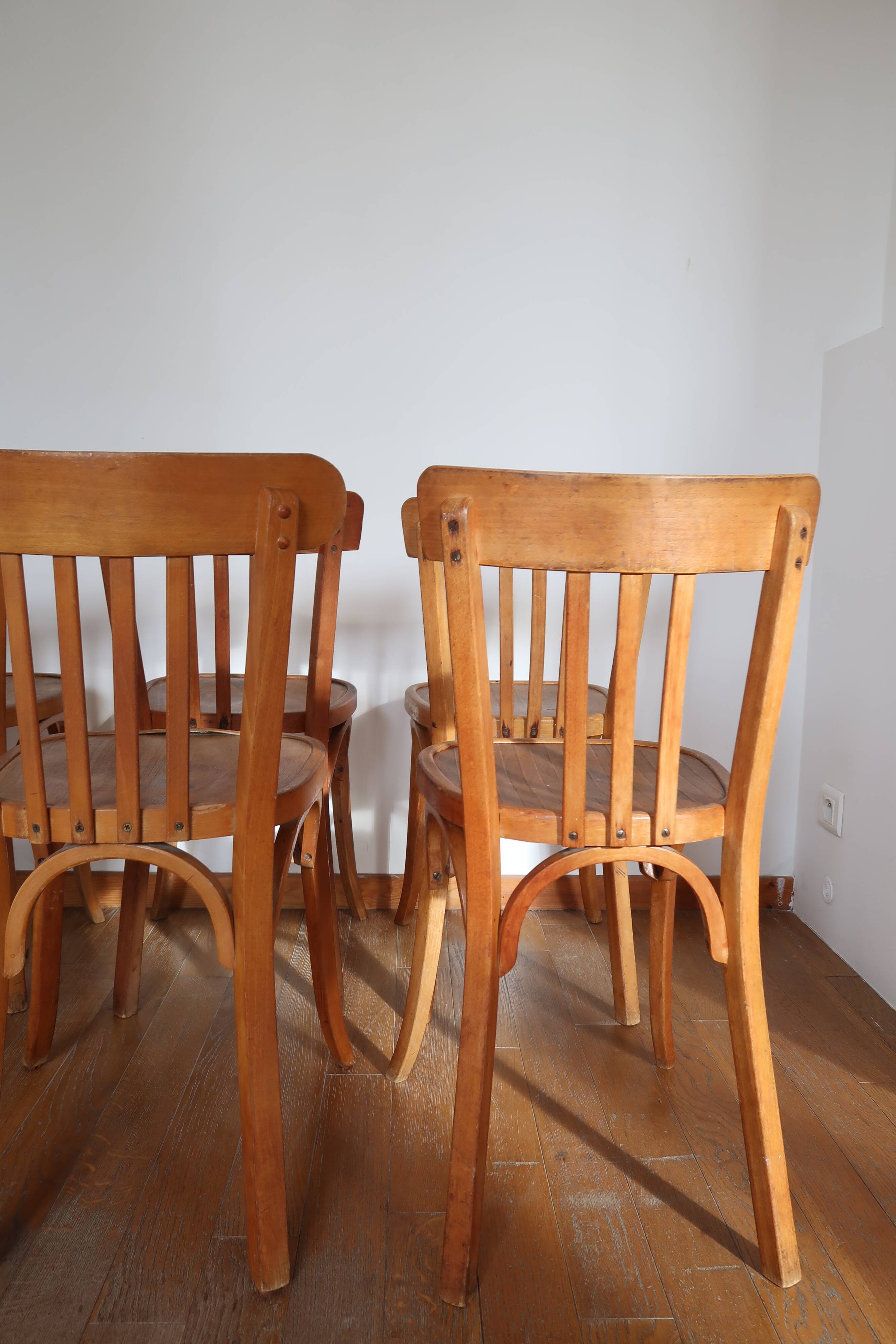 Set of 10 baumann bistro chairs