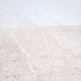 M-shaped plexiglass magazine rack