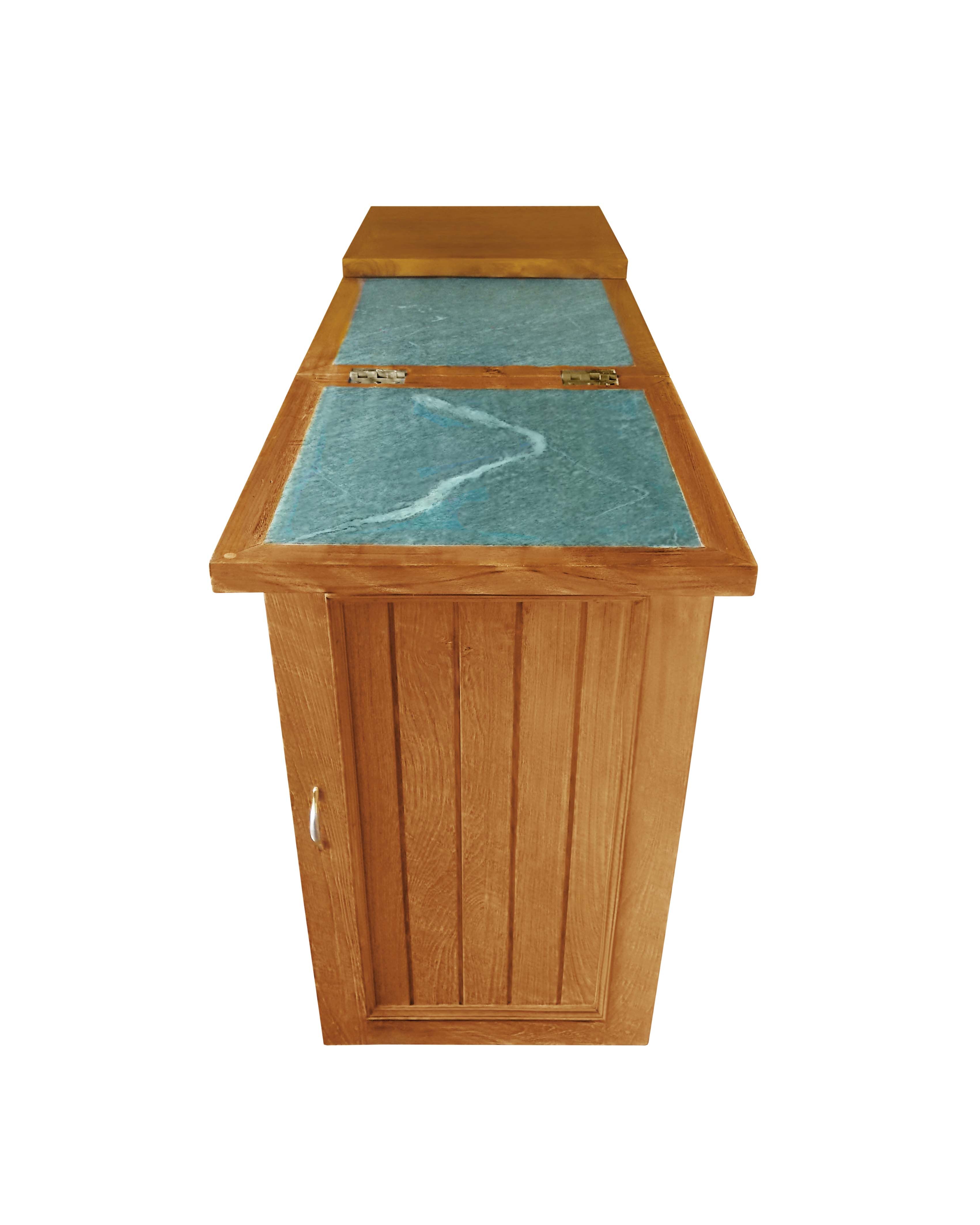 Teak countertop bar furniture and green marble