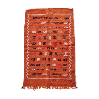 Ethnic Berber carpet Terracotta 95x150 cm