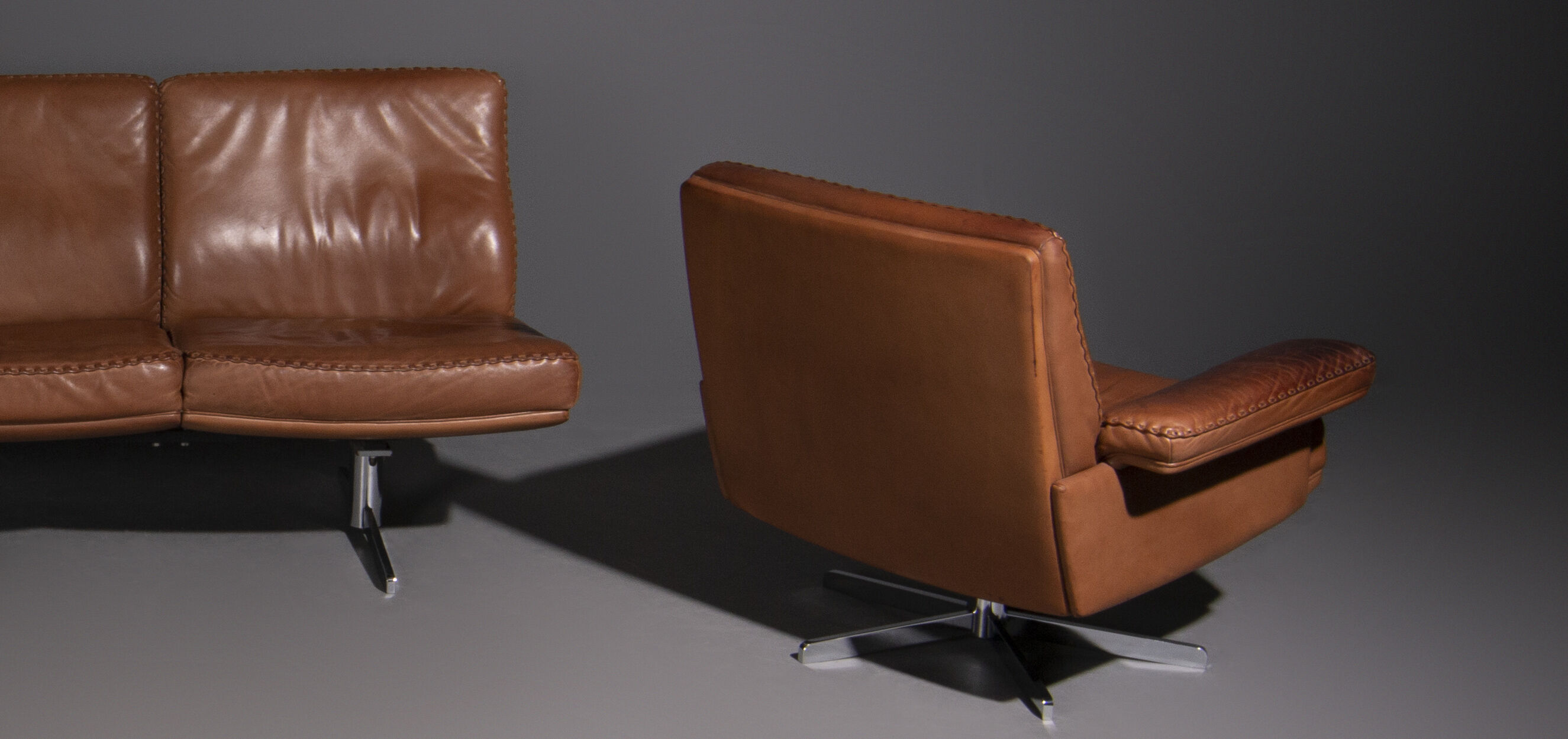 De Sede DS 31 sofa and armchairs, set of 3