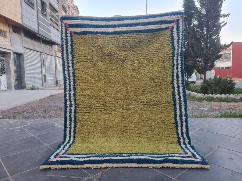 Tapis en laine pure fait main traditionnelle artisanale 2/3 m