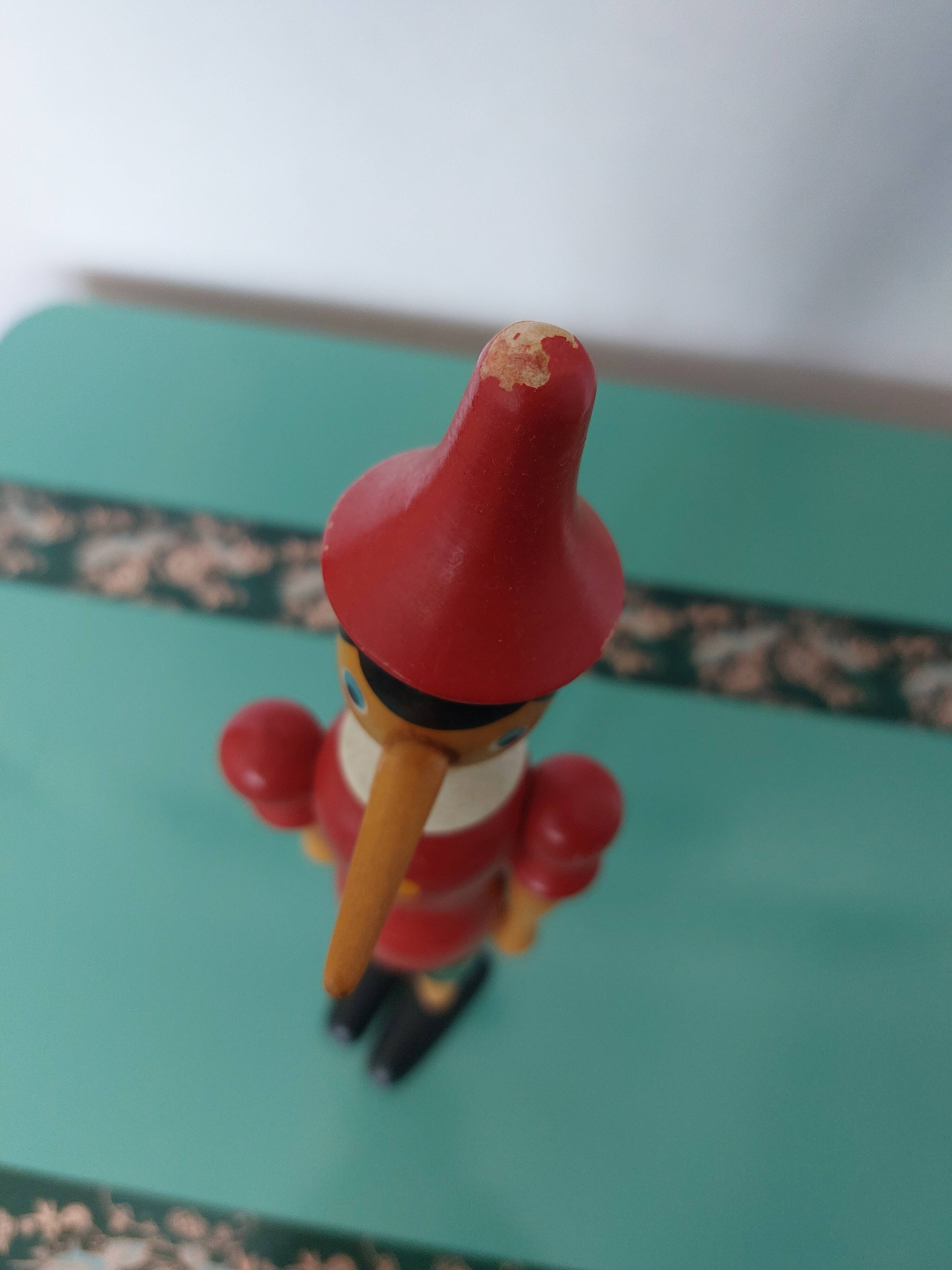 Wooden toy featuring Pinocchio