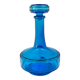 Vintage turquoise blue glass vase/decanter