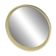 Miroir rond vintage en plastique , 1980, couleur crème