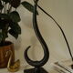 Vintage French brutalist iron lamp base