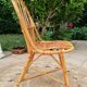 Series of 4 vintage rattan chairs.