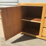 Commode en placage de rotin