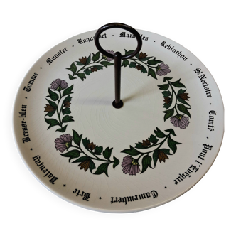 Ceramic cheese platter from Gien in good condition.