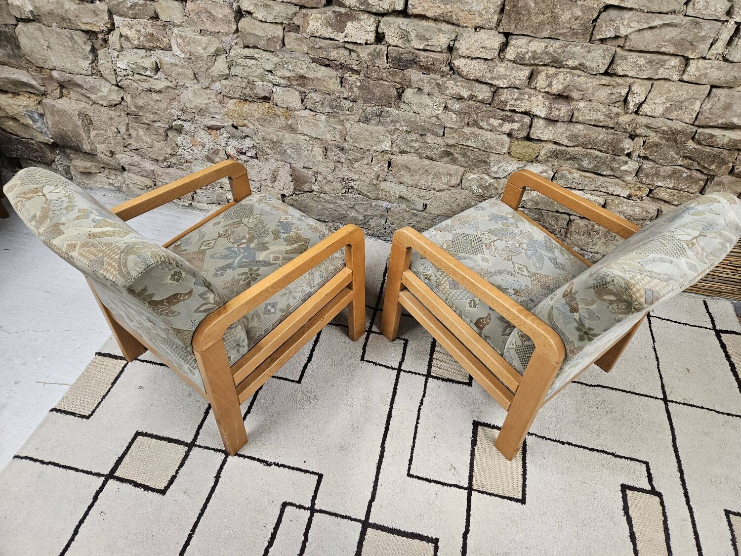 Paire de fauteuil chauffeuse 1970 vintage