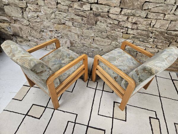 Paire de fauteuil chauffeuse 1970 vintage