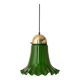 Green glass pendant by Peill & Putzler, Germany, 1970.