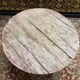 Wrought iron garden table with round top