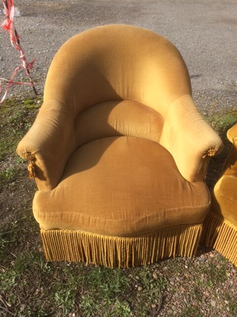 Pair of toad armchairs