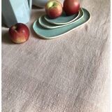Antique Harvest Tablecloth in Pure Hemp Dyed Tea Rose