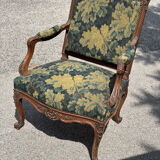 Regency armchair with plant tapestry