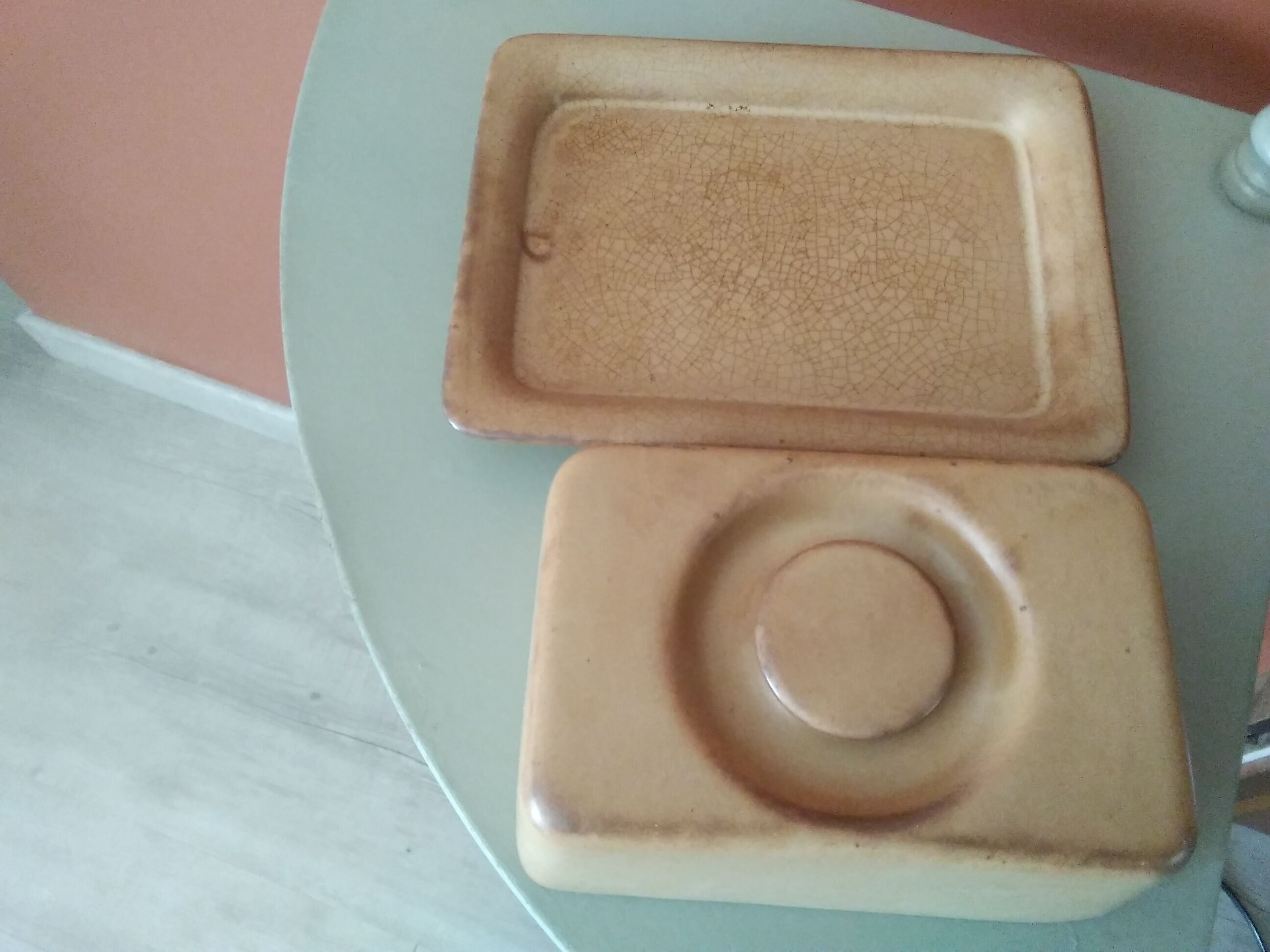 Stoneware butter dish