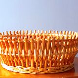 Rattan and bamboo planter 60s