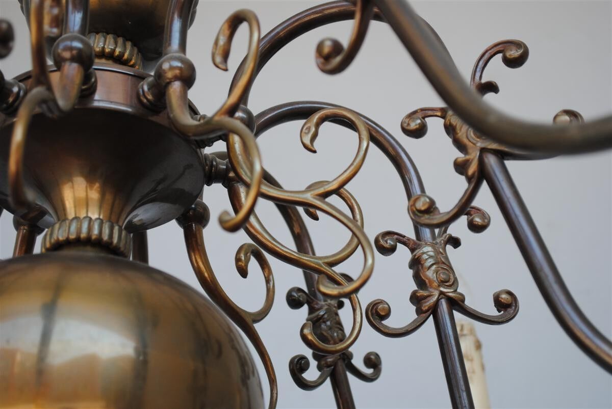 Chandelier style Dutch copper 10 lights