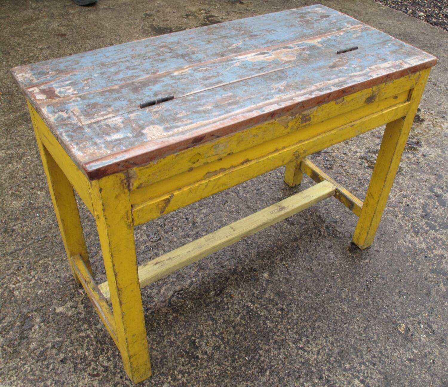 Old school desk made of Burmese teak.
