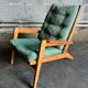 Airborne FS105 oak and fabric armchair by Pierre Guariche - 1950s