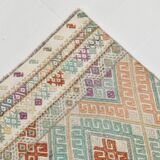 3x9 Soft Pastel Kilim Runner Rug, 81x286Cm