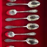 10 petites cuillères en Argent - origine Britannique période Victorienne