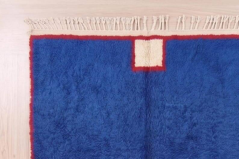 Grand tapis berbère marocain traditionnel authentique taille 3/4 m