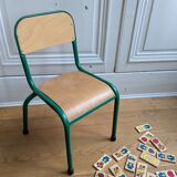 Vintage green school chair