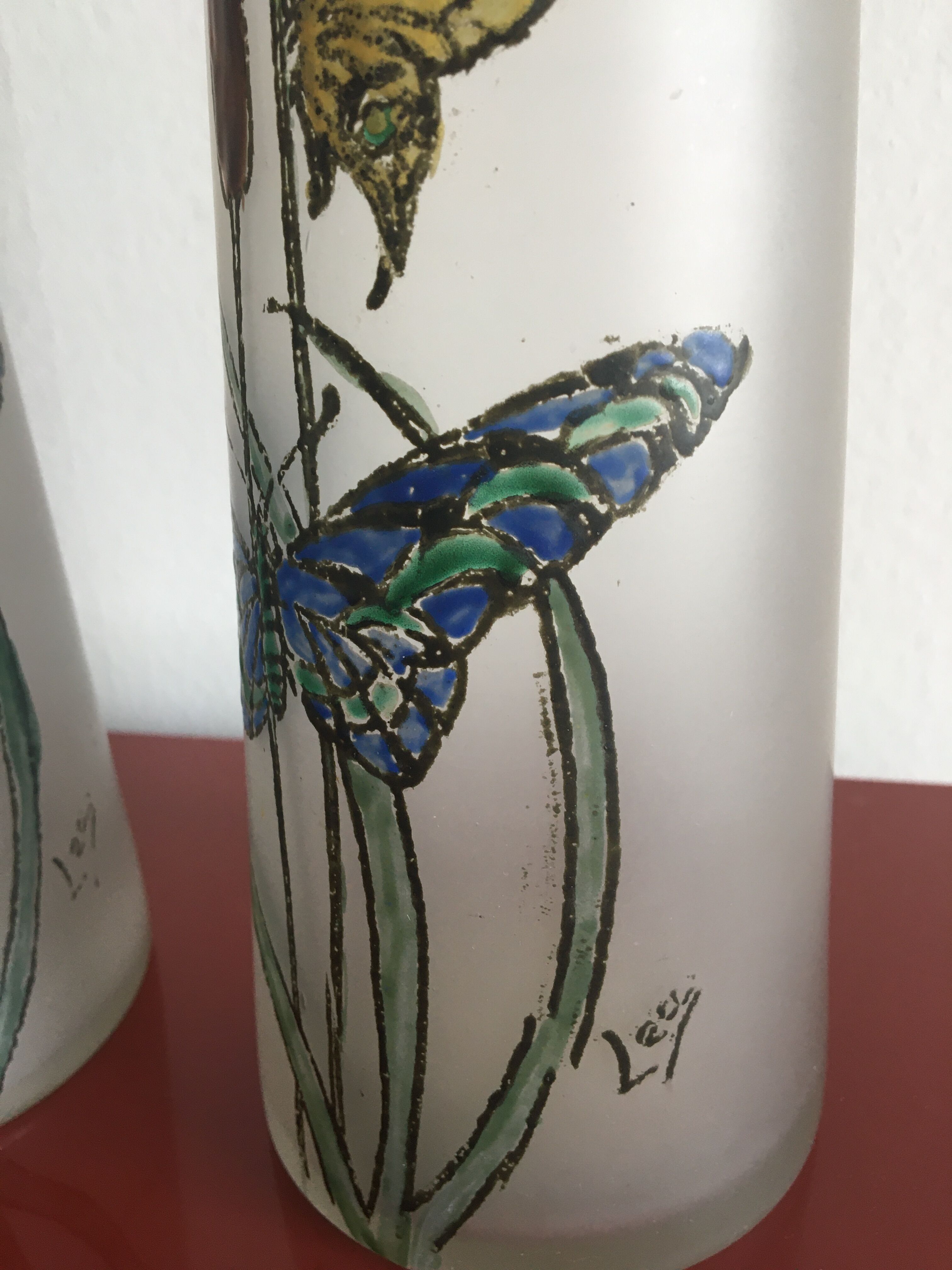 Pair of Legras vases