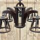 1950s oak chandelier - 5 lights