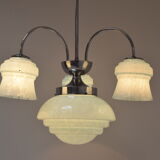 Art deco chrome chandelier 1930's