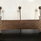 Wood and metal coat holder