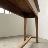 Solid oak work table console 220cm