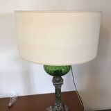 Electrified green kerosene lamp