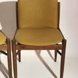 Set of 4 italian style chairs 1960 - rosewood and fabric