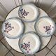 Set of 4 flat plates Digoin Sarreguemines model "Orthez" years 20-30