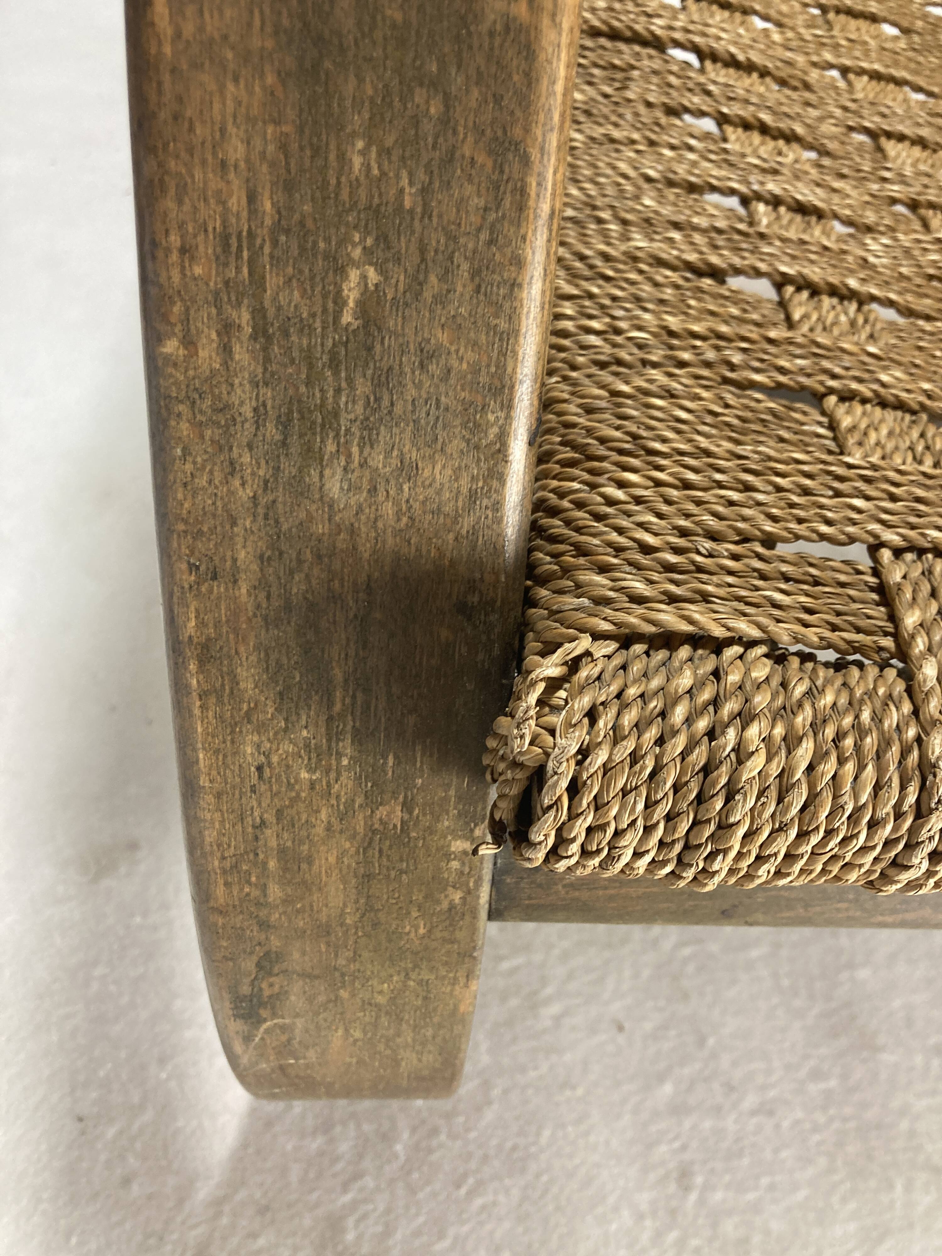 Cantilever wicker cord chair, 1930s