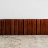 Credenza In Palissandro Monumentale Zebrawood Lacquered Mid-Century De