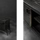 Mid-Century Modern Scandinavian Buffet in Dark Raw Oak with Wooden Handles, 1960s