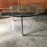 Chromium coffee table and glass slab