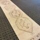 Vintage Handmade Soft Beige and Brown Long Hallway Runner