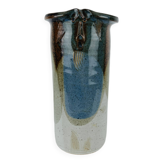 Ceramic roller vase by Marcel Piot