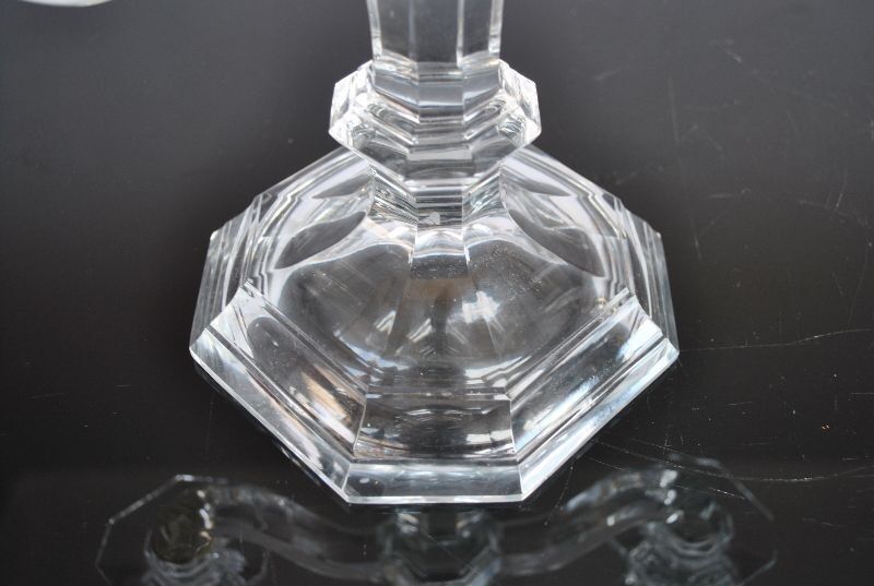 Pair of candlesticks model Regency Crystal Baccarat 1930