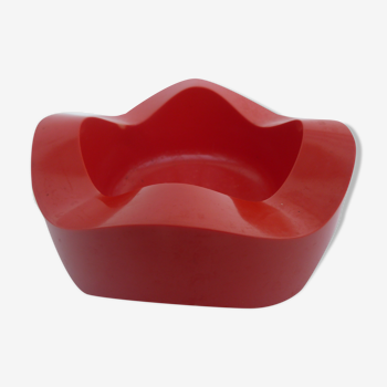 W. Zeichegg's empty pocket SINUS ashtray for 70'S red Bakelite HELIT