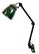 Industrial Green Enamel Adjustable Table Lamp, 1960s