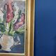 Original Mid-Century Oil on Canvas " Vase" by unidentified Artist- Vintage & Framed